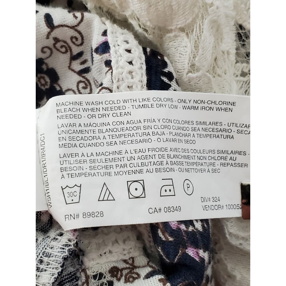 VINTAGE AMERICA BLUES Lace Sleeve Top Sz S - Picture 10 of 10